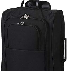 5 Cities 21"/55cm Carry On Lightweight Travel Cabin Approved Trolley Bag with Wheels Suit Case Hand Luggage with 2 Year Warranty