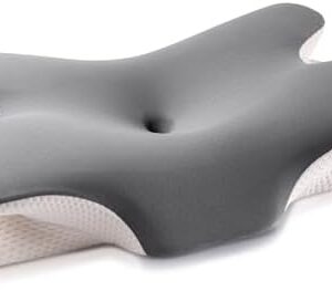 MULISOFT Memory Foam Pillow, Comfortable Pillow, Supportive Neck pillow, Ergonomic side sleeper pillow (GREY)