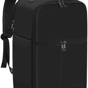 Cabin Bags 40x20x25 for Ryanair Underseat Carry-Ons Travel Backpack, Hand Luggage Backpack Cabin Size 20L, Daypack School Office Backpacks-Black