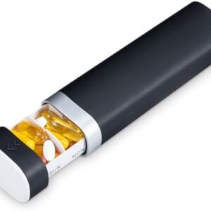 Pill Box 7 Day 1 Times a Day, Betife Daily Pill Organiser, Weekly Travel Tablet Organiser, Cute Pill Holder to Hold Vitamins, Medicines, Pills, Supplements (Black)