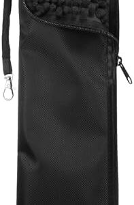 Uxcell Wet Umbrellas Bag 14.2"x5" Thicker Chenille Folding Umbrellas Sleeve Cover Portable Waterproof Case for Storage Carry Travel Home Outdoor, Black