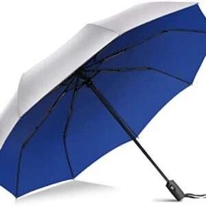 ZOMAKE Compact Umbrella with UPF 50+ UV Protection, Auto Open/Close, Silver Coating, Travel Umbrella for Men & Women