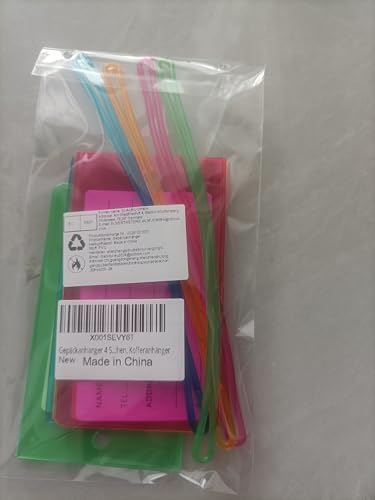 Luggage Tags for Suitcases with ID Card, Suitcase Tags Personalised Luggage Labels with String for Travel Bag, Checked Luggage, Suitcases, Laptop Bags, Backpacks (11×6.3 cm, 4 Colors) - Image 8