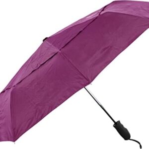 Lifeventure Trek Umbrella Windproof Ripstop Canopy Travel Umbrella With Rubberised Ergonomic Handle & Protective Sleeve – Portable Compact Foldable Lightweight Design And High Wind Resistance