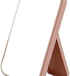 NHCDFA Camping Mirror, Makeup Mirror, Foldable Desktop Vanity Mirror, Travel Portable Makeup Mirror, Vanity Mirror, Makeup Accessories, Portable Rectangular Makeup Mirror(Nordic powder), Pink