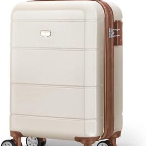 20 Inch Jetset Lightweight Travel Carry On Suitcase, ABS, Water Resistant & TSA Lock - Easyjet Overhead (55x35x23cm)