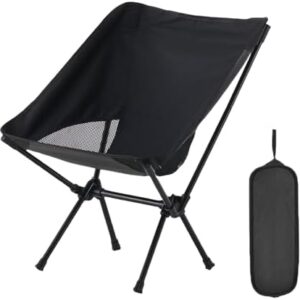 Folding Camping Chair Portable Ultralight Chairs, Compact Lightweight Camping Chair with Carry Bag, Sturdy Outdoor Folding Chairs for Travel, Hiking, Camp, Fishing