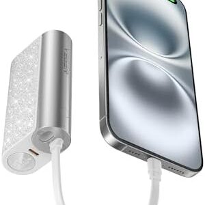 VEGER Power Bank with Built in Cable(Removable), 10000mAh USB C Battery pack 20W Fast Charging,Type C Travel Accessory Portable Charger Compatible with iPhone/iPad/Samsung Phones Tablet and More