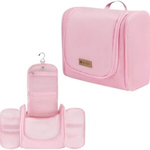 Toiletry Bag for Women and Men, Water-Resistant Travel Makeup Bag with Hanging Hook, Compact Travel Toiletry Organizer Bag