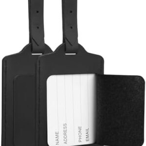 flintronic Travel Luggage Tags, 2PCS Baggage Labels, Suitcase ID Tags, Handbag Tag Labels, Luggage Suitcases Tags for Preventing Loss of Bags and Suitcases