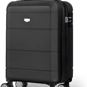 LUGG 20 Inch Jetset Lightweight Travel Carry On Suitcase, ABS, Water Resistant & TSA Lock - Easyjet Overhead (55x35x23cm)
