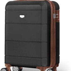 LUGG 20 Inch Jetset Lightweight Travel Carry On Suitcase, ABS, Water Resistant & TSA Lock - Easyjet Overhead (55x35x23cm)