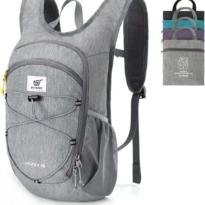 SKYSPER 15L Hiking Backpack Lightweight Foldable Daypack with Chest Strap Small Travel Rucksack for Women Men Packable Folding Bagpack for Travelling