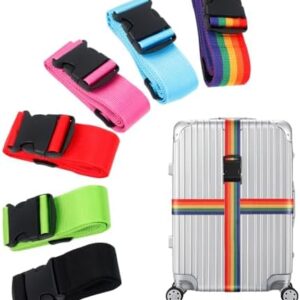 Luggage Straps, 6 PCS Suitcase Straps Set with Luggage Tags Adjustable Luggage Straps, Travel Accessories Thickened Luggage Belt for Suitcases Security Non-Slip Travel Belt 200 x 5 cm 6 Colors