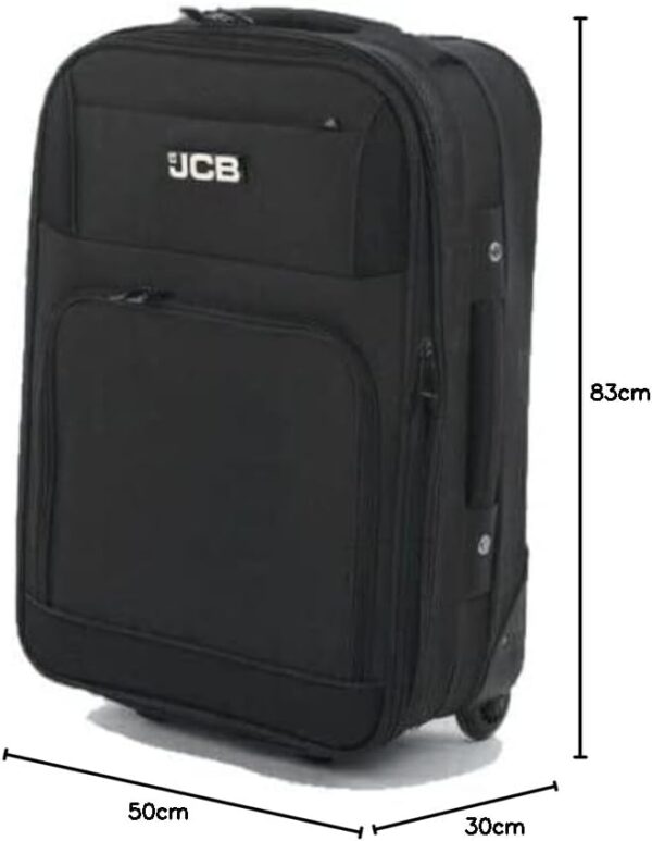 JCB Extra Large Lightweight Suitcase Luggage Cabin Trolley Bag Case Telescopic - Black (21") - Image 10