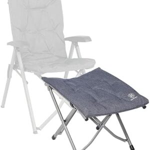 EVER ADVANCED Folding Camping Footrest Ergonomical Ottomans for Living Room Collapsible Garden Footstool Lightweight Leg Rest with Carry Bag for Bedroom Garden Patio, Outdoor, Office, Grey