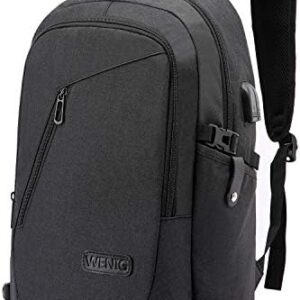Anti-Theft Laptop Backpack,Business Travel Backpack Bag with USB Charging Port Lock,Water Resistant College School Computer Rucksack Work Backpack for Mens Womens Fits 15.6 Inch Laptop-Black
