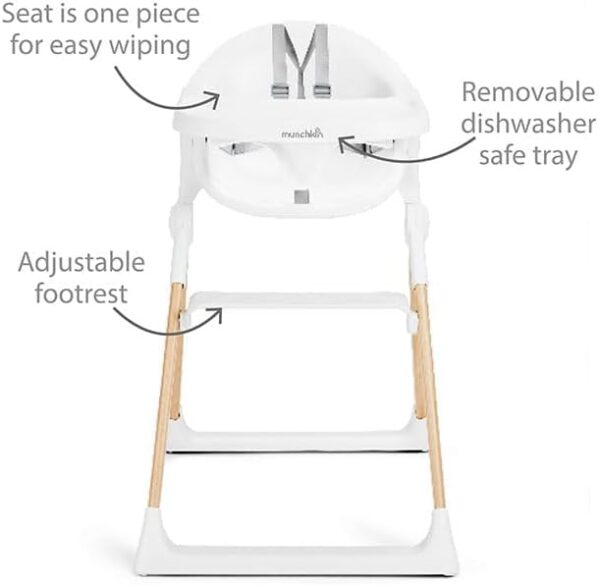 Munchkin 360° Float Foldable High Chair for Babies and Toddlers | Compact Baby Feeding Chair designed for small spaces | Highchair for Baby Boys or Baby Girls | Travel Friendly Baby High Chairs 6m+ - Image 4