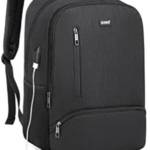 Kono Travel Laptop Backpack with USB Charging Port Water Resistant Work Business Computer Bag Schoolbag Rucksack for Women Men Casual Daypack Fits 15.6 Inch Laptop