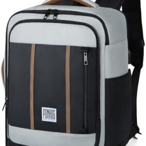 Ponhog Travel Laptop Backpack, 30L Flight Approved Carry-on Luggage Hand Rucksack Bag,Fits 17.3 Inch Laptop with USB Charging Port,Water Resistant Lightweight Daypack Women and Men for Work College