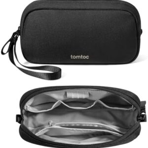 tomtoc Cable Organiser Bag Travel Pouch Water Resistant Accessory Bag Cord Organiser for Essentials, Tech Pouch Accessories Carry Storage for Power Bank, Charger, Airpods, USB, Pocket 3, Daily Items