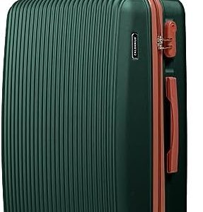 CALDARIUS Medium Luggage | Durable Suitcases | Lightweight & Secure with Combination Lock | Smooth 4 Dual Spinner Wheels | Ideal Travel Bag & Luggage Sets (Dark Green, Medium 24'')