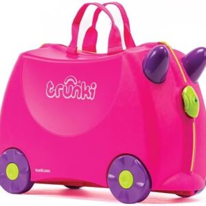 Trunki Children’s Ride-On Suitcase and Kid's Hand Luggage | Ideal 3 Year Old Girl Gift : Trixie (Pink)