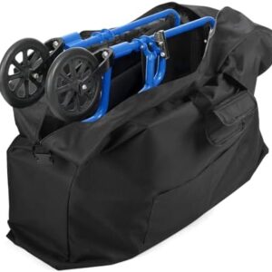 DOCEPERT 840D Wheelchair Travel Bag, Extra Large Carry Bag Cover for Walker Walkers and Transport Seats, for Car and Airplane TSA Travel (35" X 26" X 9.5")