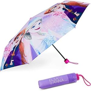 Kids Umbrella Windproof Strong, Frozen Compact Umbrella Kids for Bag, Backpack or Travel | Folding Brolly with Reinforced Structure | Mini Rainshader for Girls - Original Gifts for Girls