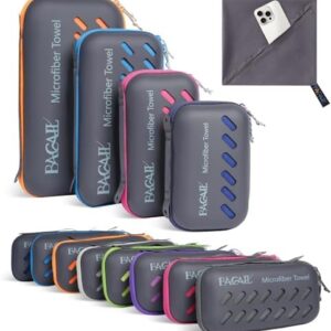 BAGAIL Microfibre Travel Towel, Perfect Camping Towel, Swimming Towel and Beach Towel, Quick Dry - Super Absorbent - Ultra Compact, Great for Sports, Gym, Yoga and Backpacking