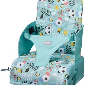 Nuby Travel Booster Seat – Compact and Foldable | Baby Sit Up Seat | Weaning Toddler Chair | Suitable for Ages 6 Months Plus (Panda)