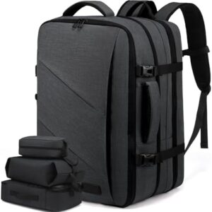 LOVEVOOK Travel Backpack Cabin Size Men Women, Carry on Backpack 40L,Large Expandable Flight Approved Hand Luggage Backpacks for Airplanes,Laptop Rucksack 17 Inch, Weekender Hiking Bag