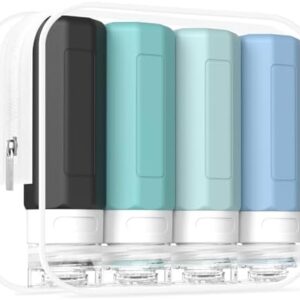 MateeyLife Travel Bottles for Toiletries, 3oz Tsa Approved Travel Size Containers, BPA Free Leak Proof Travel Essentials Containers, Refillable Travel Accessories for Shampoo Conditioner Gray