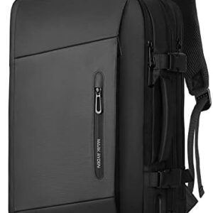 MARK RYDEN Laptop Backpack, Expandable 26L-38L Travel Backpack Cabin Size, Business Backpack Men with USB Charging Port Fit 17.3 Laptop-YKK Zip
