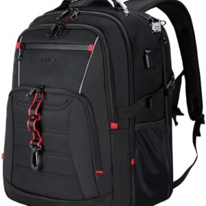 KROSER Travel Laptop Backpack 17.3 inch XL Computer Backpack Stylish College Backpack with RFID Pockets USB Charging Port REFLECTIVE STRIPS Water-Repellent Day pack for Business/Men