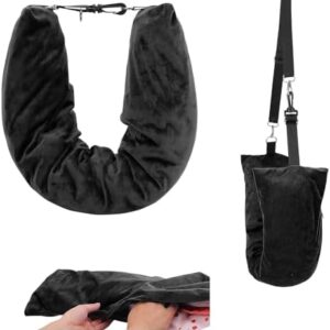 Risipu Stuffable Travel Pillow for Airplane, Soft Plush Neck Pillow Stuff with Clothes, Travel Essentials for Going Out by Car or Plane
