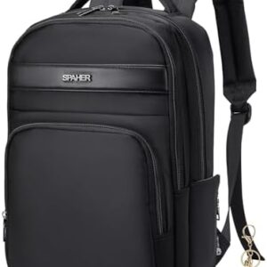 SPAHER 20L Travel Backpack British Airways 40x30x15 Underseat Cabin Bag School Laptop Backpack 15,6 Inch Small Carry on Hand Luggage Flight Airport Bag for Women Black