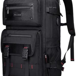 WITZMAN Carry On Travel Backpack for Men Duffle Bags Fit for 17 Inch Laptop Airline Approved Laptop Backpack (B685 Black)