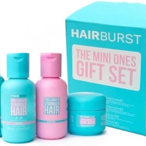 HAIR BURST Travel Gift Set - Mini Shampoo & Conditioner Set, Nourishing Mask and Volumising Elixir for Longer, Stronger and Healthier Hair Perfect for Travelling and Gifting