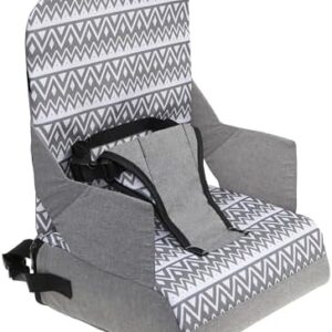 Dreambaby On-The-Go Kids Booster Seat - Portable High Chair with Handy Storage Compartments - Fits Most Dining Chairs - Lightweight, Compact, and Travel-Friendly