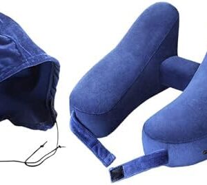 Zjyufy H Shape Travel Pillow, Neck Pillow, Travel Pillow, Neck Pillow For Travel, Travel Pillow For Airplane With Detachable Hood For Airplane Travel