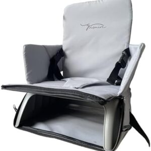 Baby Sit Up Seat | Travel Booster Seat | High Chair Portable seat | Folds Into A Handy Carry or Changing Baby Bag (Grey)