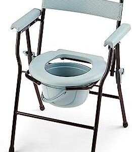 Folding and Lightweight Commode Toilet Chair - Easy and Simple Potty Removal