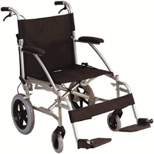 Lightweight Transit Folding Wheelchair Portable Travel Chair Puncture Proof Carry Wheel Chair