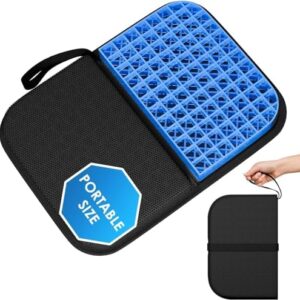 CleanGlare Seat Cushion Foldable Ergonomic Seat Cushion Portable Travel Chair Cushion Breathable Comfortable Orthopaedic for Car & Office Chair Wheelchair