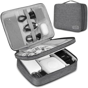 Travel Cable Organiser Bag, 3-Layers Electronics Accessories Organizer Bag Extra Large Universal Carry Travel Gadget Bag for Power Bank, Memory Card, Data Cable, Charger Hard Disk