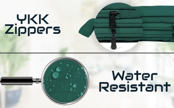 Double Compression Packing Cubes for Suitcases - 5 Waterproof Suitcase Organiser Bags - Perfect Dividers for Packing Bags for Travel - Large Travel Packing Cubes for Backpack (Green) - Image 4