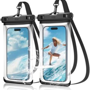 Waterproof Phone Pouch [Side Button Friendly], 2 Pack IPX8 Waterproof Phone Case for Swimming, Underwater iPhone Case Travel Essential for iPhone 16 15 14 Pro Max, Galaxy S24 Ultra up to 7.2"
