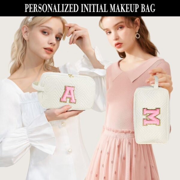 Toiletry Bag for Women - Personalised Makeup Bag Portable Travel Wash Bag Make Up Bag with Handle Birthday Gifts - Image 2