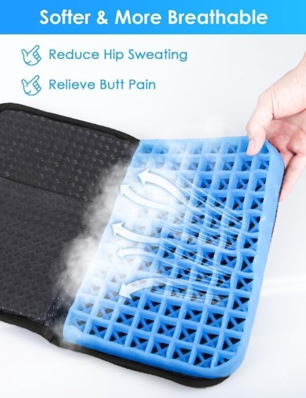 CleanGlare Seat Cushion Foldable Ergonomic Seat Cushion Portable Travel Chair Cushion Breathable Comfortable Orthopaedic for Car & Office Chair Wheelchair - Image 6